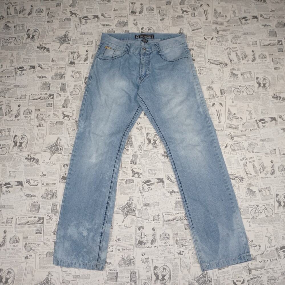 32 - Vintage Y2K South Pole Pants yellow tab faded 2000
